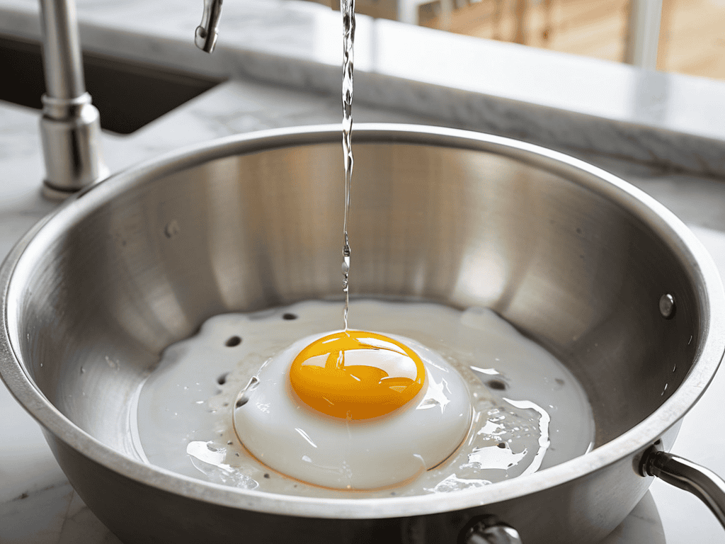 Poaching eggs with vinegar tips