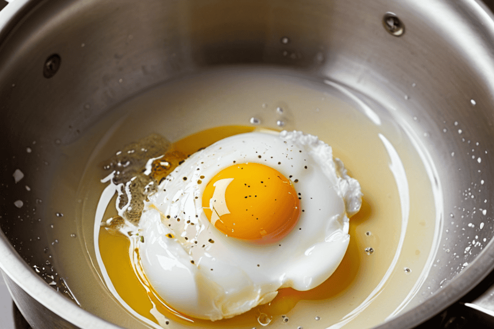 Poaching Eggs Vinegar method