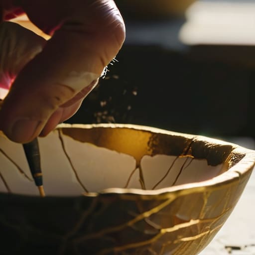 Mending Ceramics With Gold Lacquer and Soul