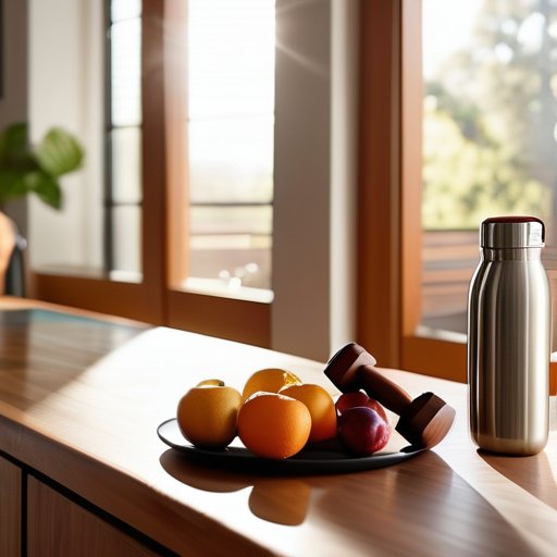 Nutrition and fitness balanced lifestyle illustration