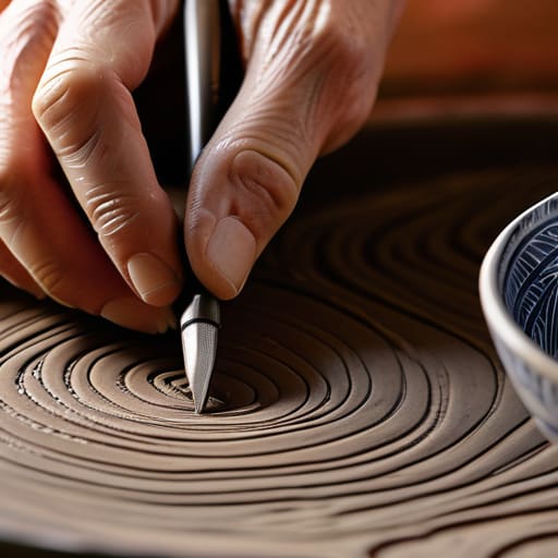 Guide to sgraffito ceramic etching technique.