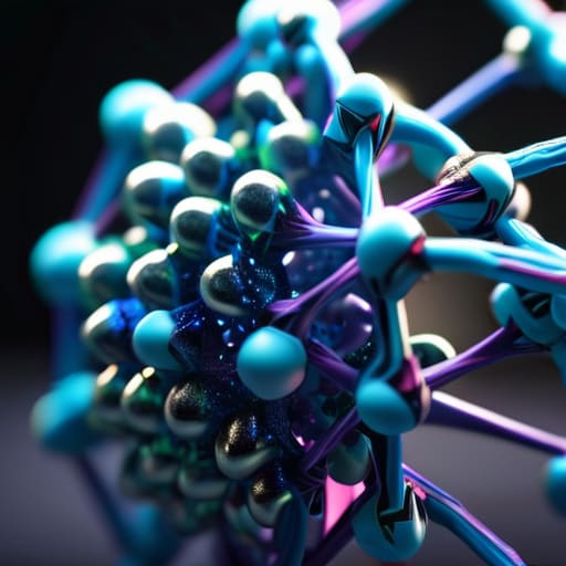 Protein-folding kinetic simulation visualization.